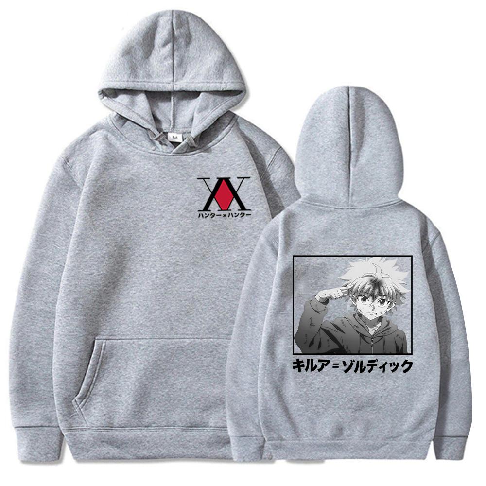Hot Anime Hunter X Hunter Killua Zoldyck Cooler Grafikdruck Mit Kapuze Männer Frauen Manga Hoodies Harajuku Beiläufiges Loses Sweatshirt S grau Hot Anime Hunter X Hunter Killua Zoldyck Cooler Grafikdruck Mit Kapuze Männer Frauen Manga Hoodies Harajuku Beiläufiges Loses Sweatshirt S grau von Joom DACH
