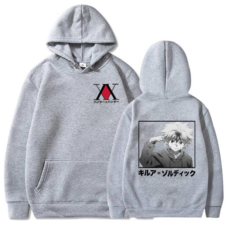 Hot Anime Hunter X Hunter Killua Zoldyck Cooler Grafikdruck Mit Kapuze Männer Frauen Manga Hoodies Harajuku Beiläufiges Loses Sweatshirt S grau Hot Anime Hunter X Hunter Killua Zoldyck Cooler Grafikdruck Mit Kapuze Männer Frauen Manga Hoodies Harajuku Beiläufiges Loses Sweatshirt S grau von Joom DACH