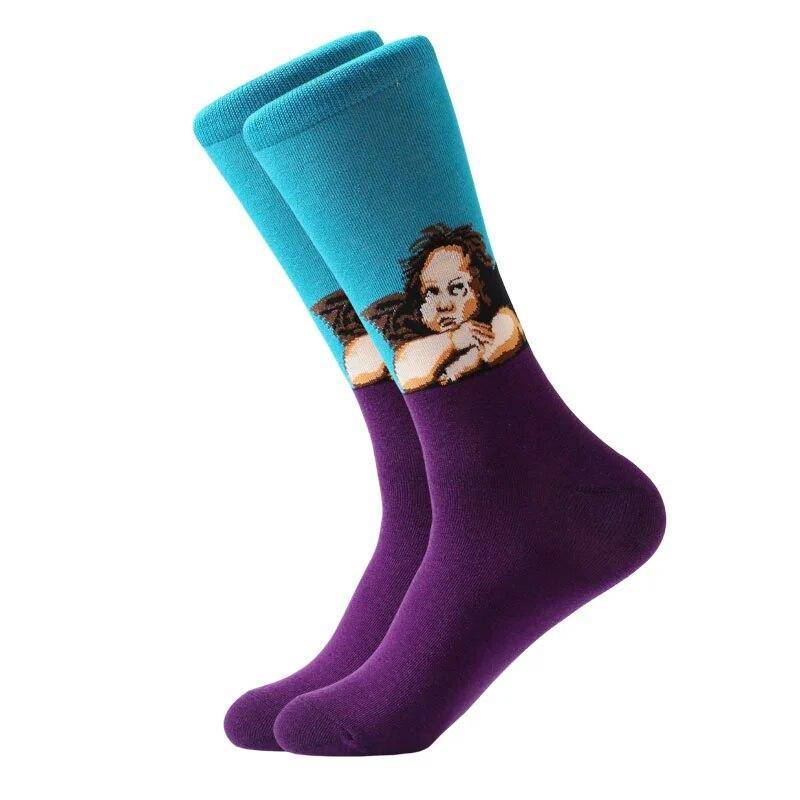 Hot Dropshipping Herbst winter Retro Frauen Neue Kunst Van Gogh Wandbild Welt Berühmte Ölgemälde Serie Männer Socken Lustige Socken 11 von Joom DACH
