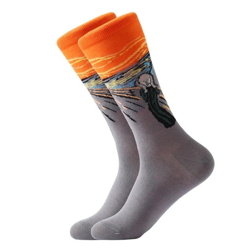Hot Dropshipping Herbst winter Retro Frauen Neue Kunst Van Gogh Wandbild Welt Berühmte Ölgemälde Serie Männer Socken Lustige Socken 12 von Joom DACH