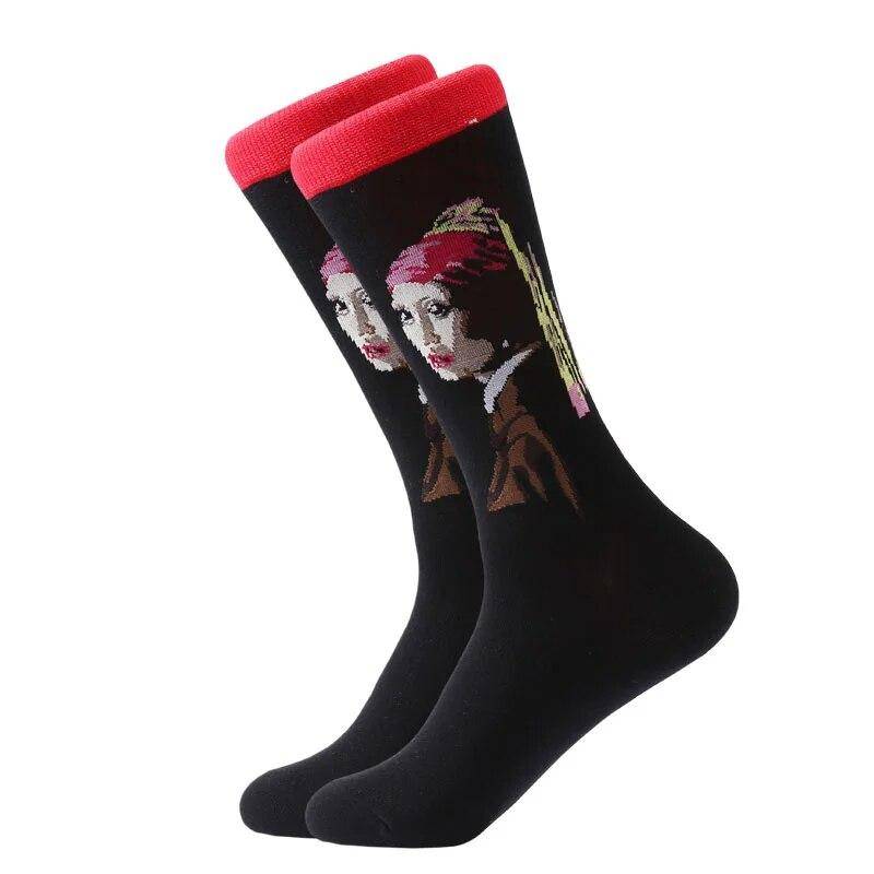 Hot Dropshipping Herbst winter Retro Frauen Neue Kunst Van Gogh Wandbild Welt Berühmte Ölgemälde Serie Männer Socken Lustige Socken 13 von Joom DACH