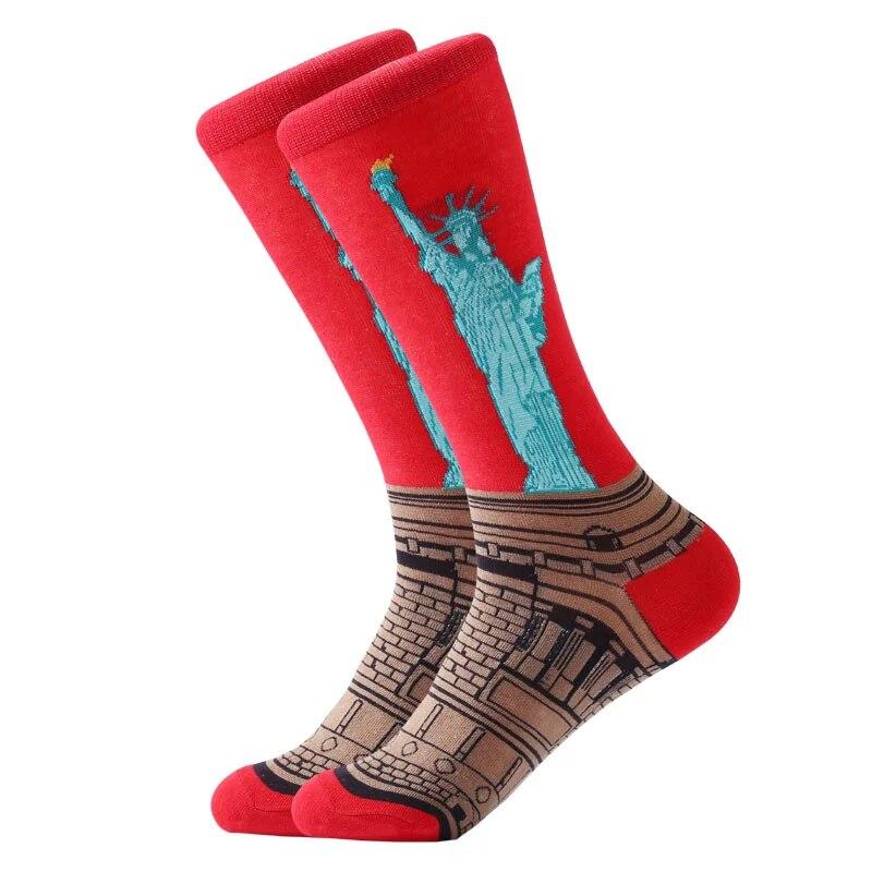 Hot Dropshipping Herbst winter Retro Frauen Neue Kunst Van Gogh Wandbild Welt Berühmte Ölgemälde Serie Männer Socken Lustige Socken 16 von Joom DACH