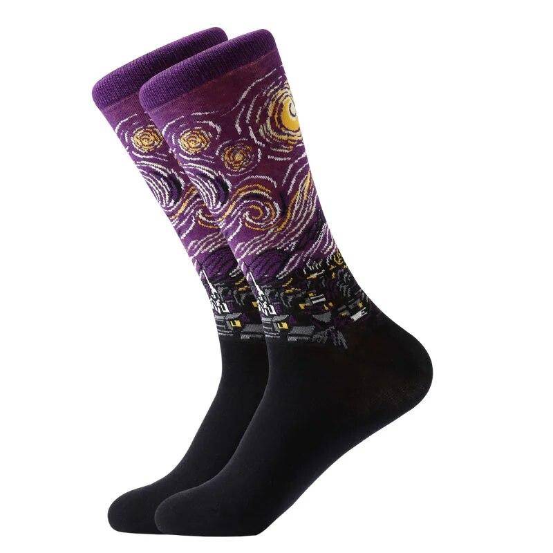 Hot Dropshipping Herbst winter Retro Frauen Neue Kunst Van Gogh Wandbild Welt Berühmte Ölgemälde Serie Männer Socken Lustige Socken 17 von Joom DACH