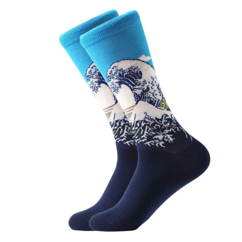 Hot Dropshipping Herbst winter Retro Frauen Neue Kunst Van Gogh Wandbild Welt Berühmte Ölgemälde Serie Männer Socken Lustige Socken 2 von Joom DACH