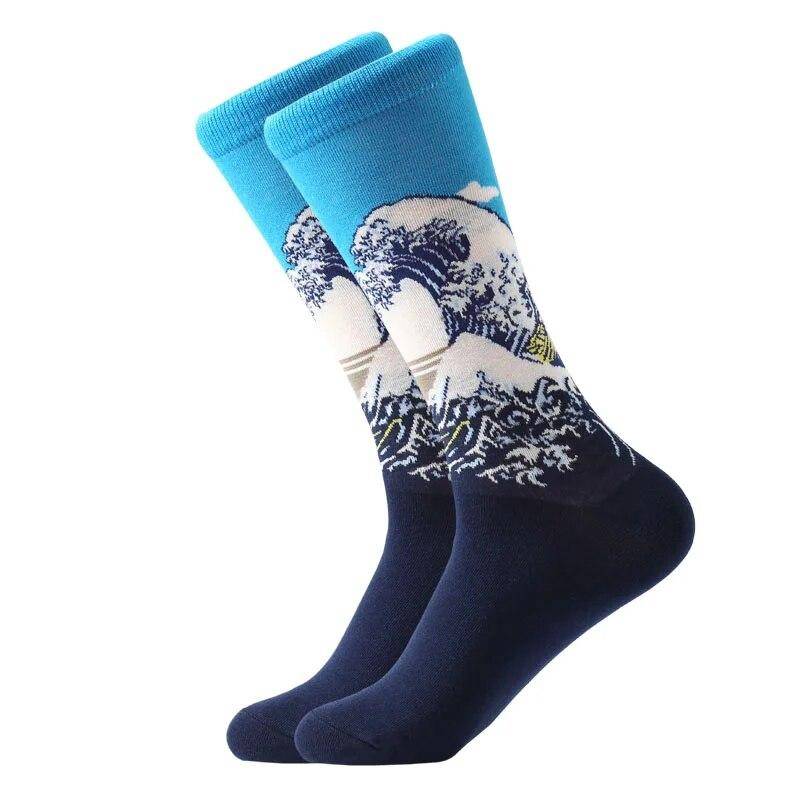 Hot Dropshipping Herbst winter Retro Frauen Neue Kunst Van Gogh Wandbild Welt Berühmte Ölgemälde Serie Männer Socken Lustige Socken 2 von Joom DACH