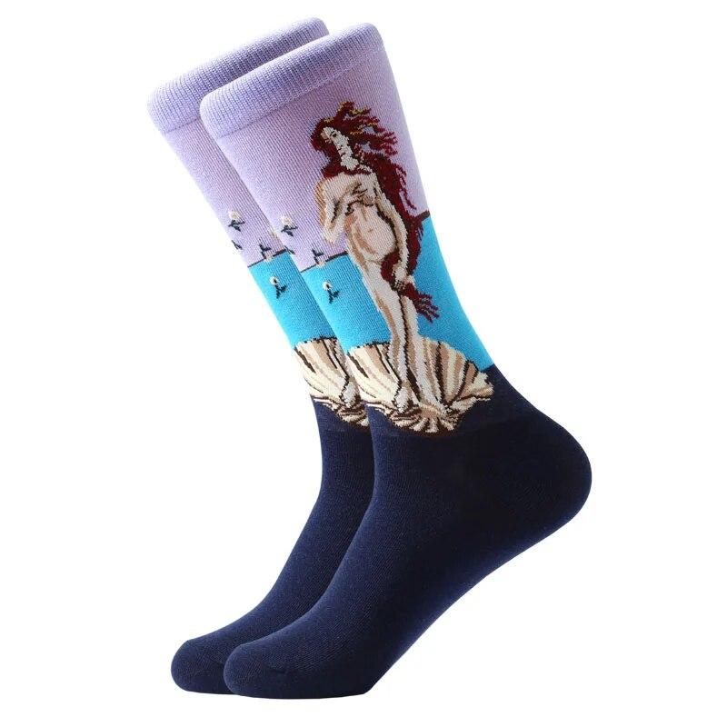 Hot Dropshipping Herbst winter Retro Frauen Neue Kunst Van Gogh Wandbild Welt Berühmte Ölgemälde Serie Männer Socken Lustige Socken 6 von Joom DACH