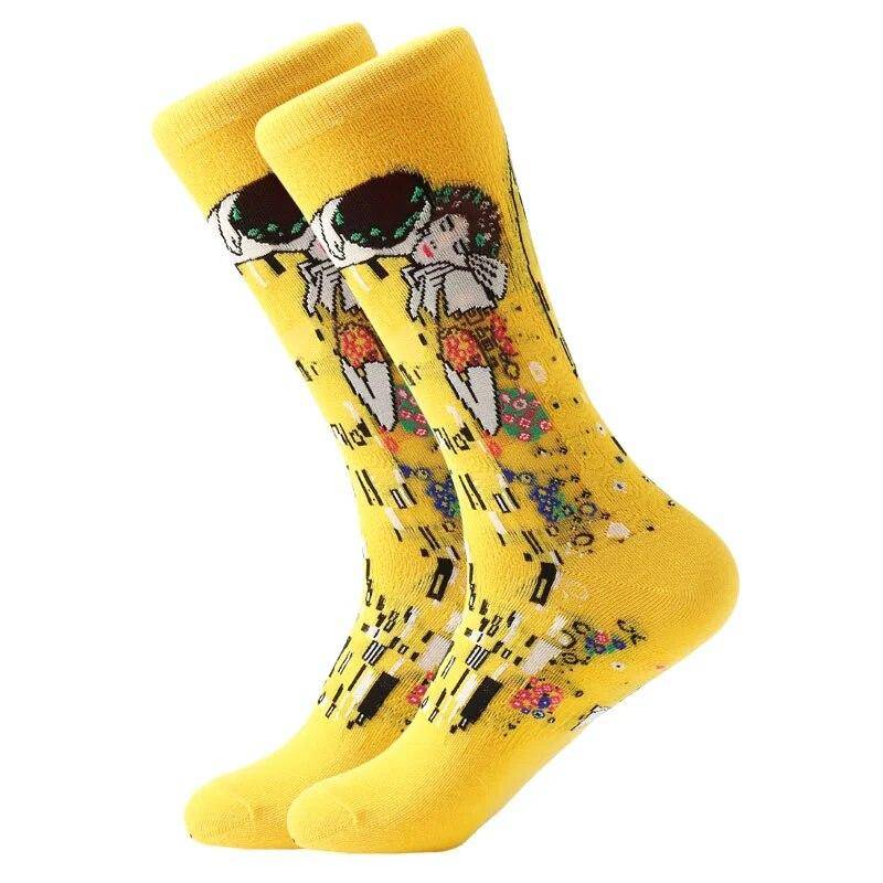 Hot Dropshipping Herbst winter Retro Frauen Neue Kunst Van Gogh Wandbild Welt Berühmte Ölgemälde Serie Männer Socken Lustige Socken 9 von Joom DACH