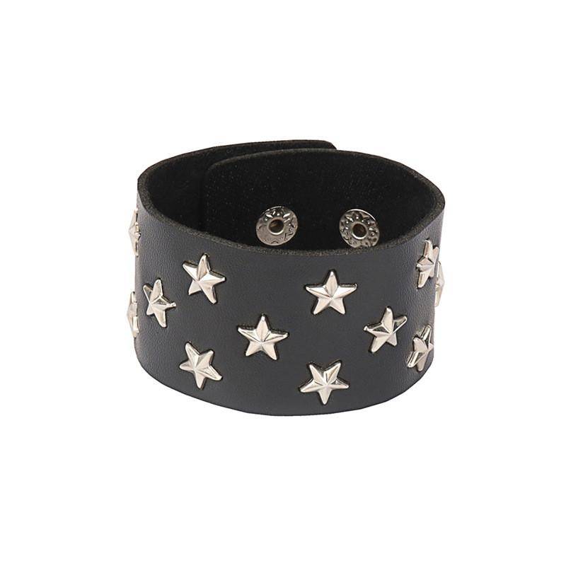 Hot Heart Gothic Spike Armband Verstellbares Punk Rock Armband Schwarzes Nieten Kunstleder Armband für Männer Frauen Geschenk von Joom DACH