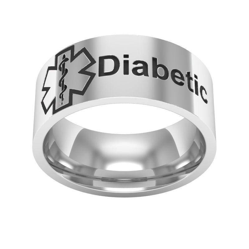 Hot Trendy Frauen Männer Edelstahl Diabetiker Ring Schmuck 11 von Joom DACH