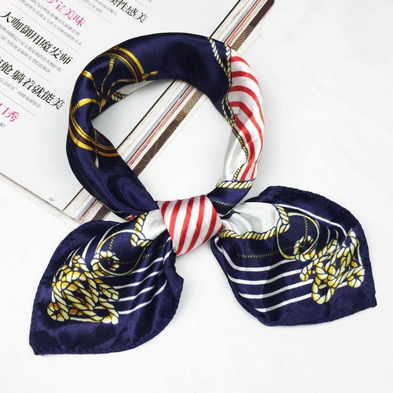 Hotel Seidenschal Damen Druck Wickeltuch Halstuch 50*50cm Retro Damen Schal Foulard Quadratisch style 22 von Joom DACH