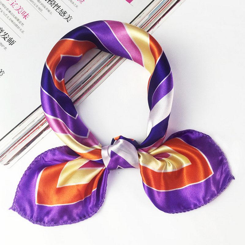 Hotel Seidenschal Damen Druck Wickeltuch Halstuch 50*50cm Retro Damen Schal Foulard Quadratisch style 34 von Joom DACH