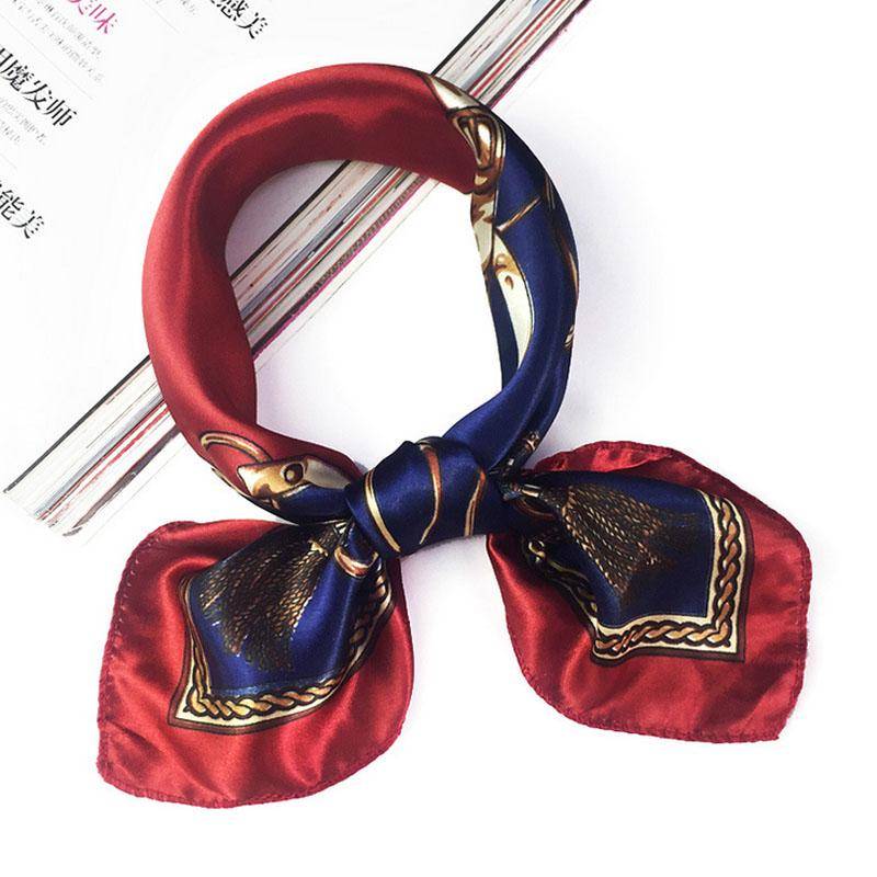 Hotel Seidenschal Damen Druck Wickeltuch Halstuch 50*50cm Retro Damen Schal Foulard Quadratisch style 37 von Joom DACH