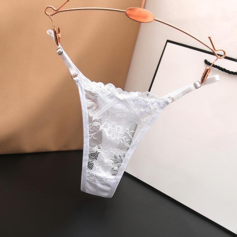Hottie verstellbare dünne Riemen-Tangas, niedrige Taille, transparente Spitzenhöschen, G-String-Unterhose, Damen-Dessous L weiß Hottie verstellbare dünne Riemen-Tangas, niedrige Taille, transparente Spitzenhöschen, G-String-Unterhose, Damen-Dessous L weiß von Joom DACH