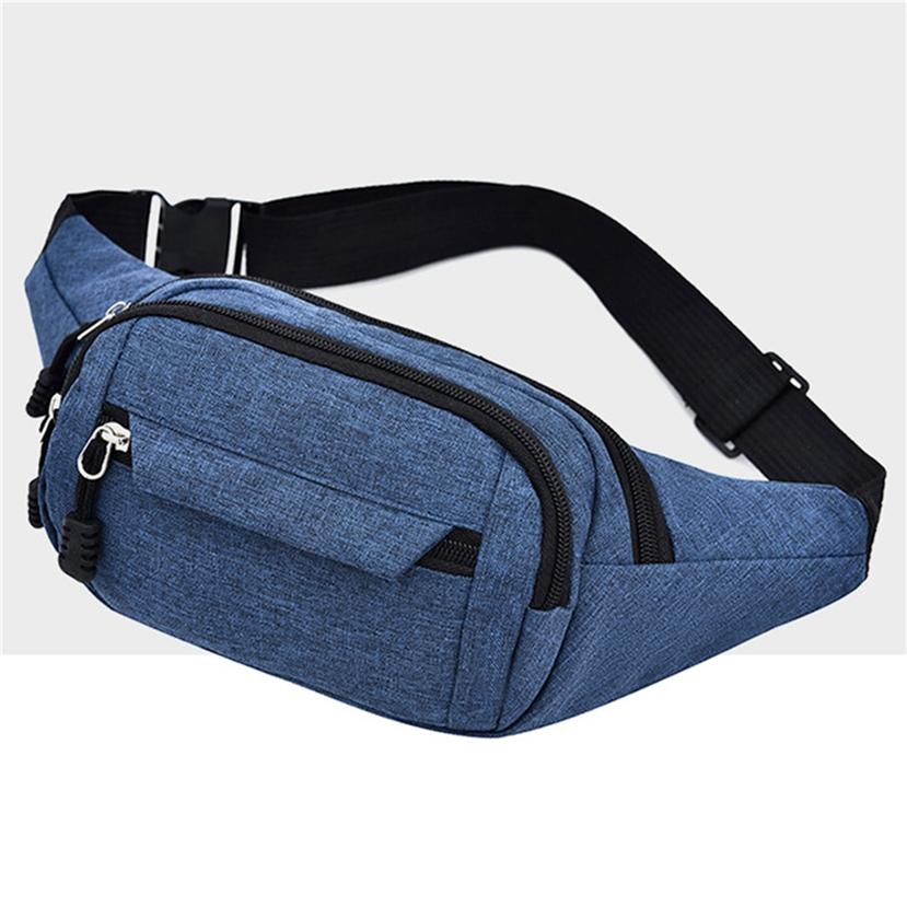 Hüfttasche für Männer und Frauen, Gürteltasche, Gürteltasche, solide, wasserdichte Unisex-Brusttasche One Size blau von Joom DACH