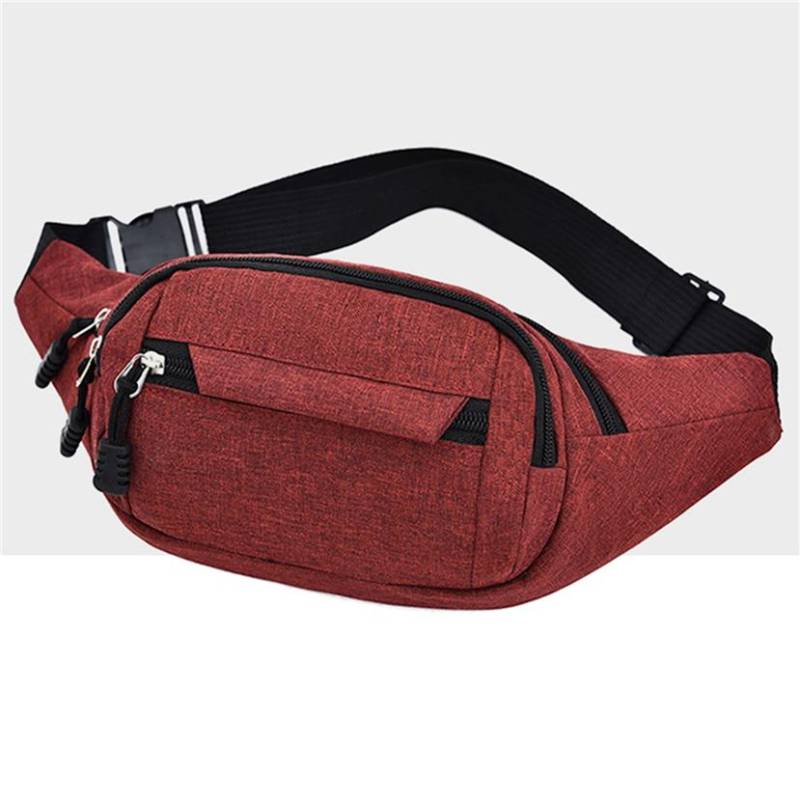Hüfttasche für Männer und Frauen, Gürteltasche, Gürteltasche, solide, wasserdichte Unisex-Brusttasche One Size rot von Joom DACH