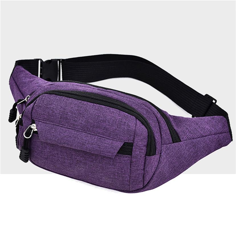 Hüfttasche für Männer und Frauen, Gürteltasche, Gürteltasche, solide, wasserdichte Unisex-Brusttasche One Size violett von Joom DACH