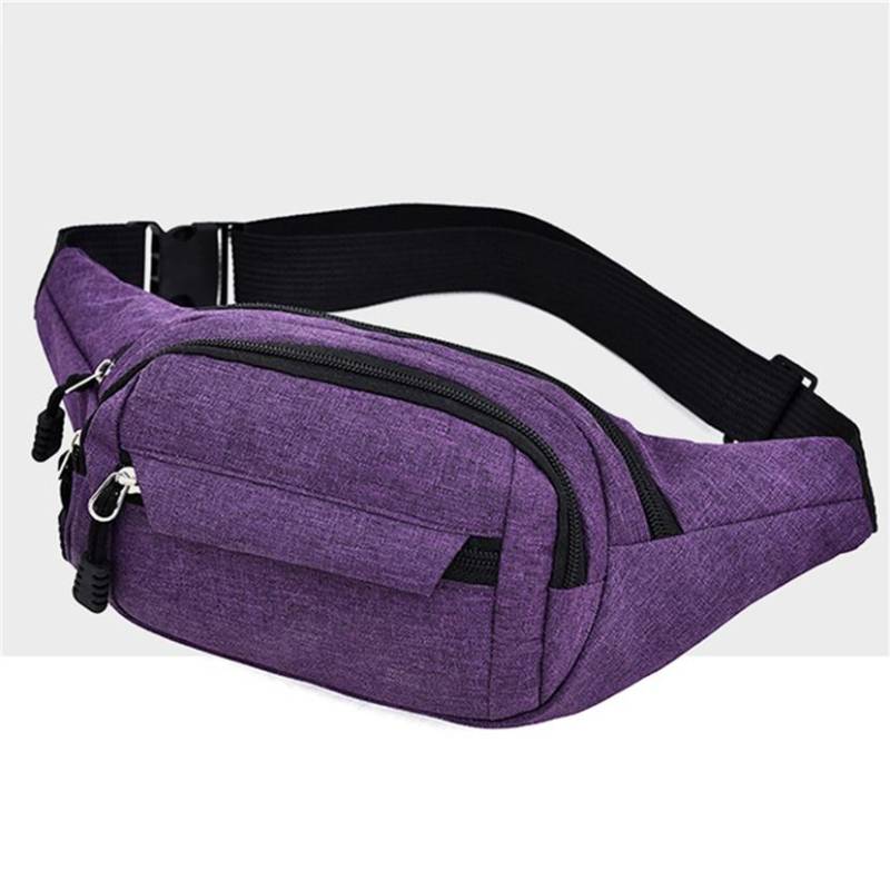 Hüfttasche für Männer und Frauen, Gürteltasche, Gürteltasche, solide, wasserdichte Unisex-Brusttasche One Size violett von Joom DACH