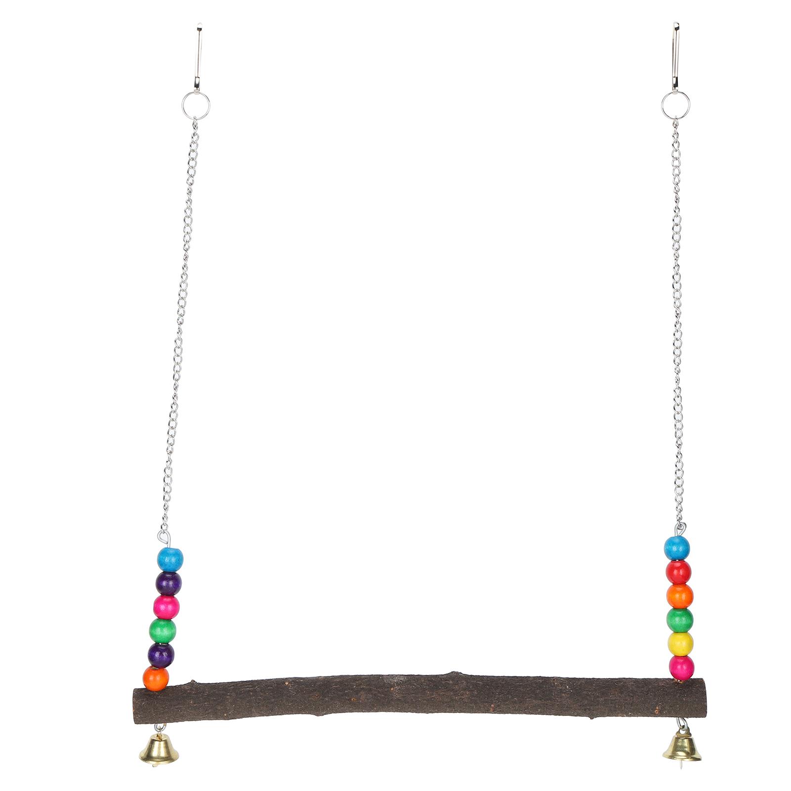 Hühnerschaukel Spielzeug Aufhängbar Holz Hühnerstange Haustier Schaukelspielzeug mit Langlebiger Flachstange 30 x 32cm / von Joom DACH