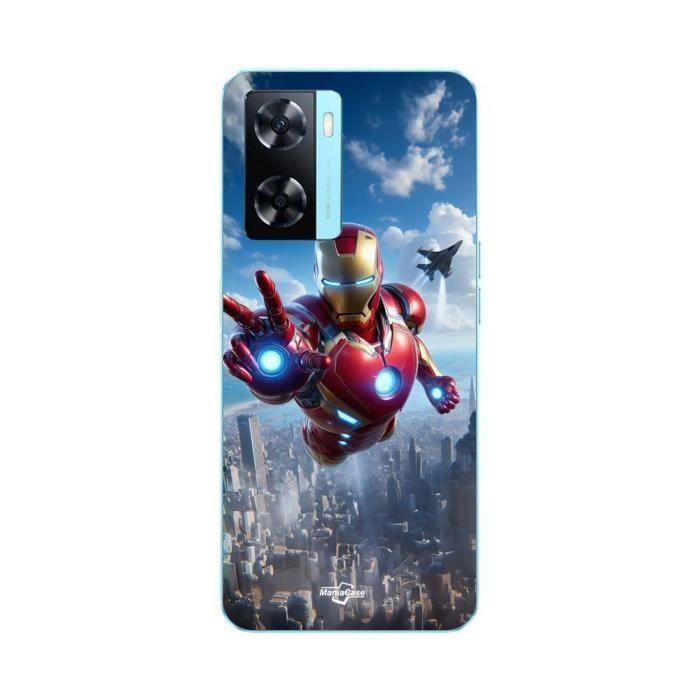 Hülle - Maniacase - Oppo A57s 4G - Iron Man Angriff - Flexibel - Schwarz von Joom DACH