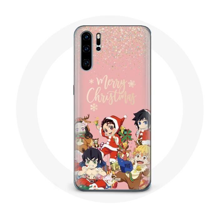 Hülle für Huawei P30 Demon Slayer Frohe Weihnachten Poster Anime Manga von Joom DACH