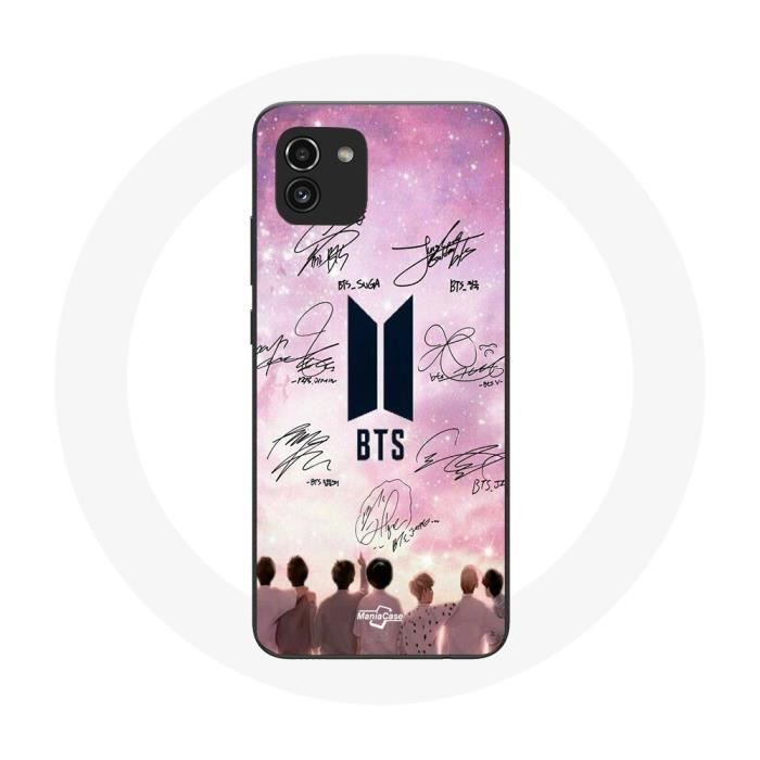 Hülle für Samsung Galaxy A03 BTS Bangtan Poster Signature Logo Schwarz schwarz von Joom DACH