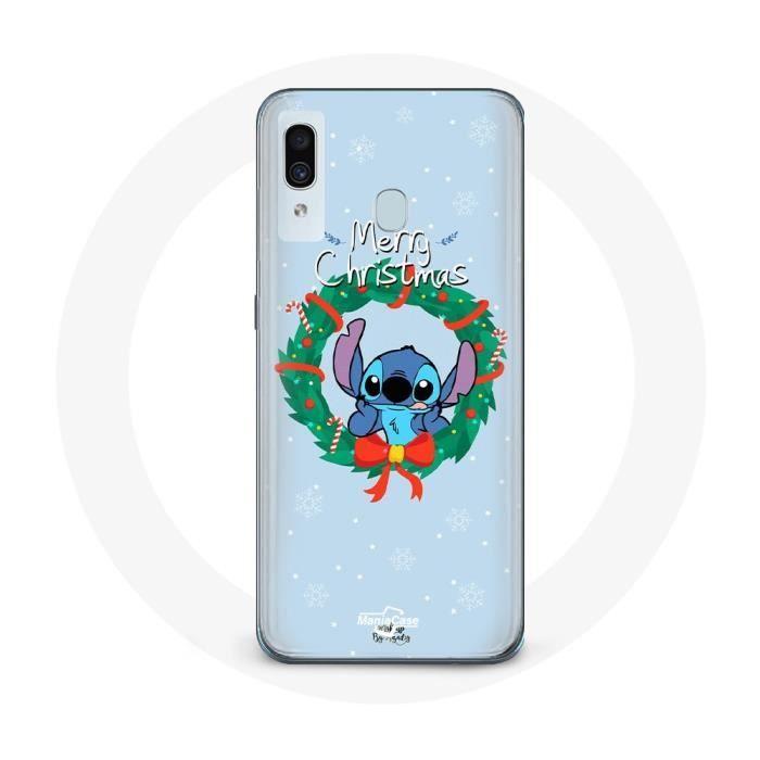 Hülle für Samsung Galaxy A20e Stitch Snow Merry Christmas Blau von Joom DACH