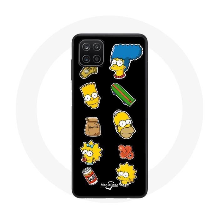 Hülle für Samsung Galaxy A42 5G Die Simpsons Aufkleber schwarzer Hintergrund von Joom DACH