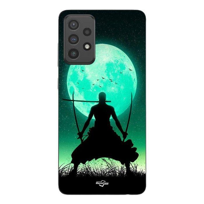 Hülle für Samsung Galaxy A73 Roronoa Zoro dreifaches Schwert Vollmond Maniacase schwarz von Joom DACH