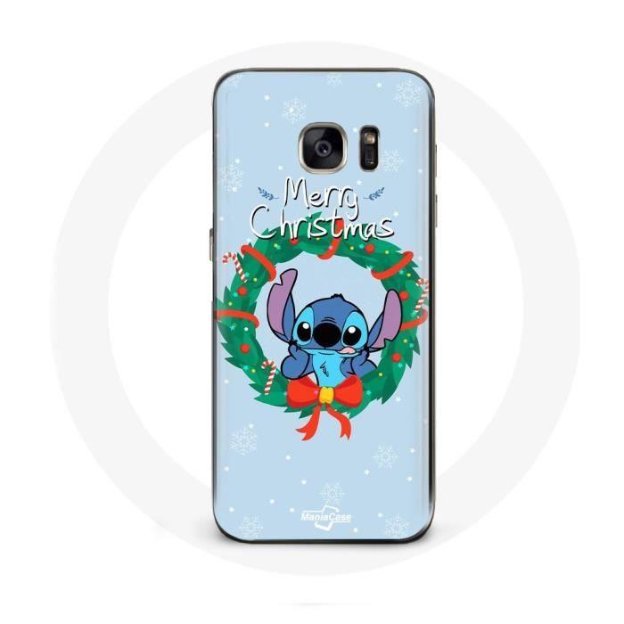 Hülle für Samsung Galaxy S7 Edge Stitch Snow Merry Christmas Blau von Joom DACH