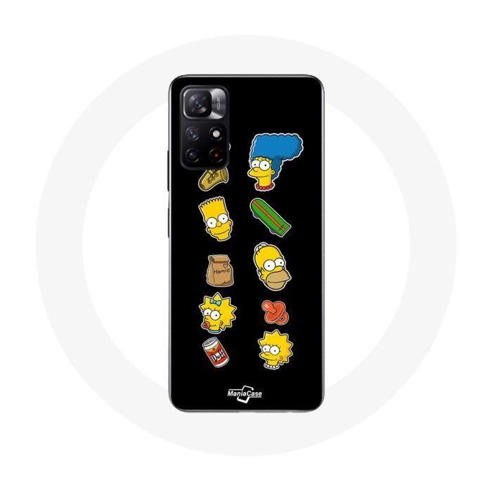 Hülle für Xiaomi Redmi Note 11s 5G Die Simpsons Aufkleber schwarzer Hintergrund schwarz von Joom DACH