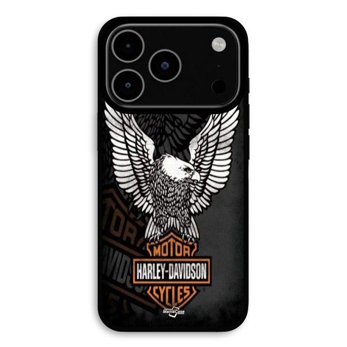 Hülle für iPhone 17 Pro Harley Davidson Mini-Poster Logo Adler Maniacase schwarz von Joom DACH