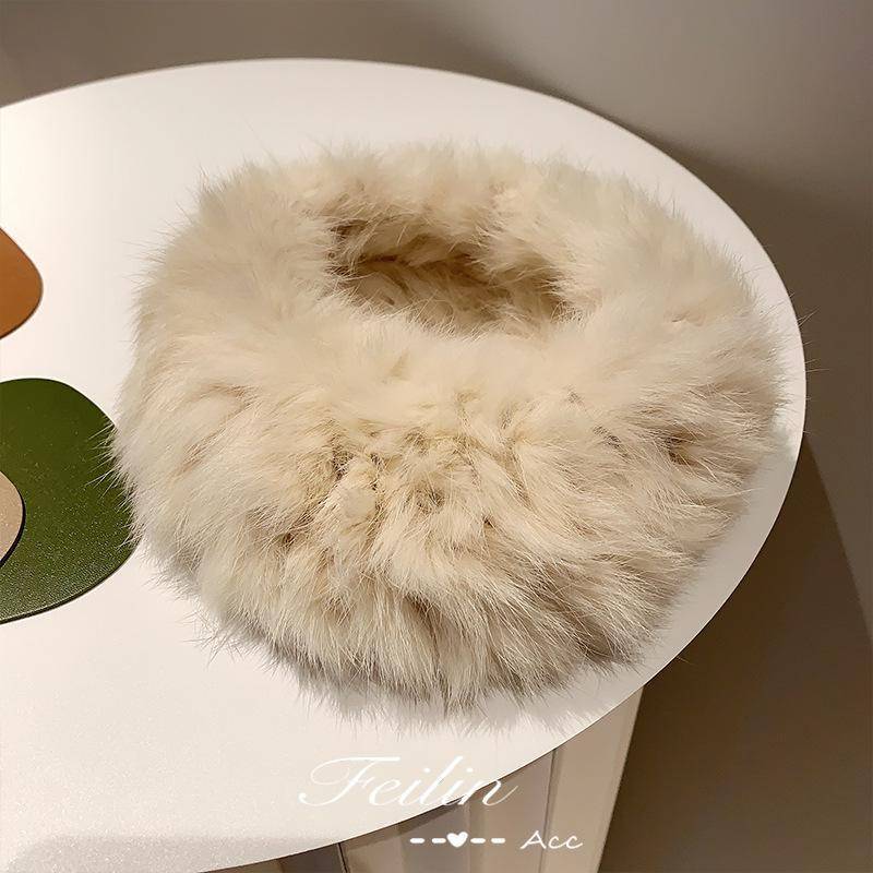 Hüte mit Kapuze aus Kaninchenfell im koreanischen Stil für Damen für Herbst & Winter - Modisch, warm & perfekt für Reisen oder Streetstyle Real Rex Rabbit Fur beige von Joom DACH