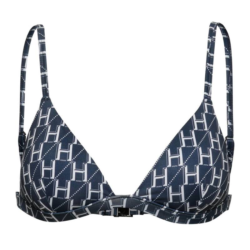 Hugo Damen/Damen Monogramm Dreieckschalen Bikini-Oberteil 14 UK weiß/blau Hugo Damen/Damen Monogramm Dreieckschalen Bikini-Oberteil 14 UK weiß/blau von Joom DACH
