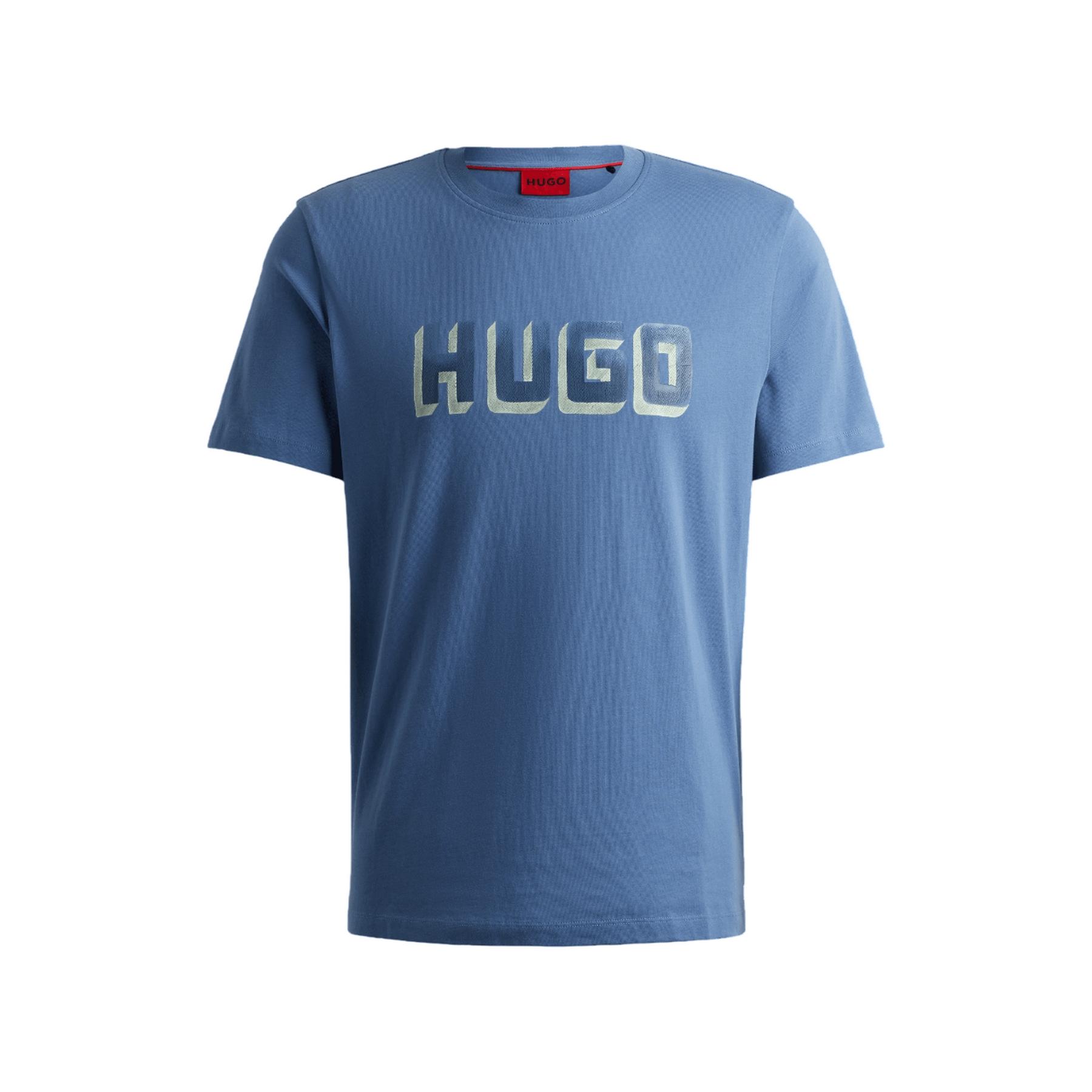 Hugo Herren T-Shirt aus Baumwolljersey mit Logoprint XS blau Hugo Herren T-Shirt aus Baumwolljersey mit Logoprint XS blau von Joom DACH