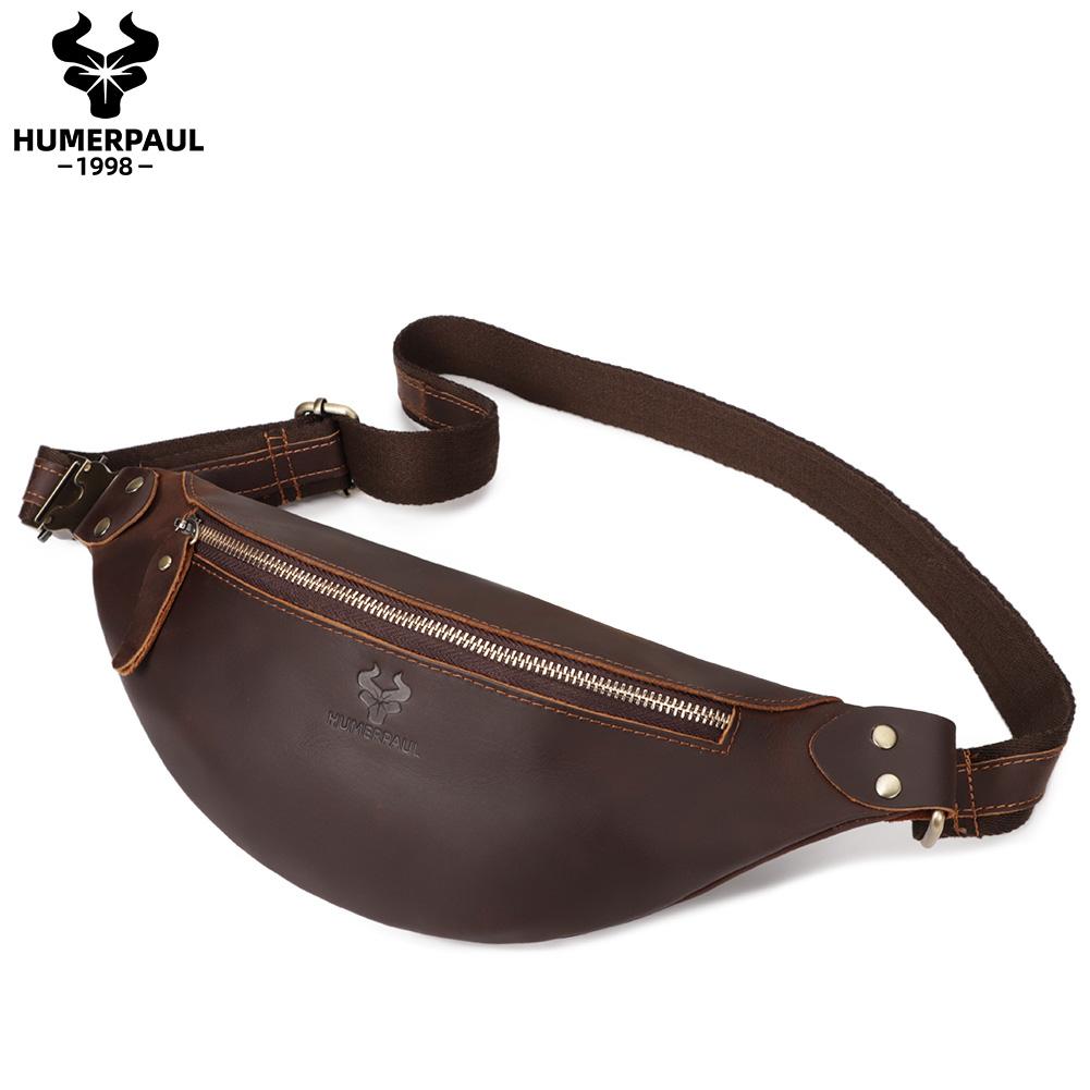 Humerpaul Leder Herren Hüfttasche 100% Rindsleder Brusttasche Reisetasche kaffeebraun Humerpaul Leder Herren Hüfttasche 100% Rindsleder Brusttasche Reisetasche kaffeebraun von Joom DACH
