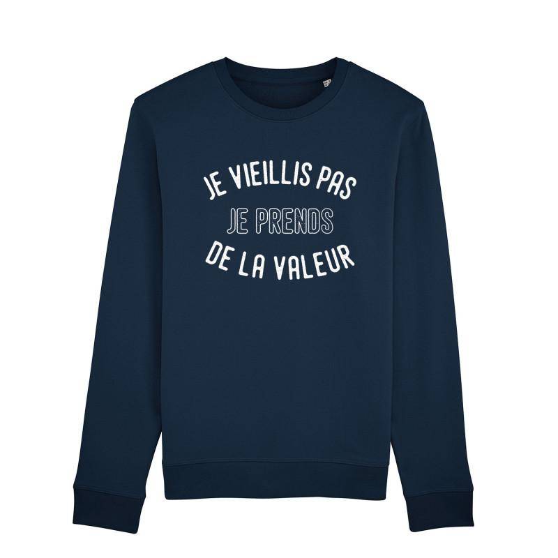 Humor-Sweatshirt für Männer - I'm NOT AGING I'M GAINING VALUE ENKR XS navy blau von Joom DACH