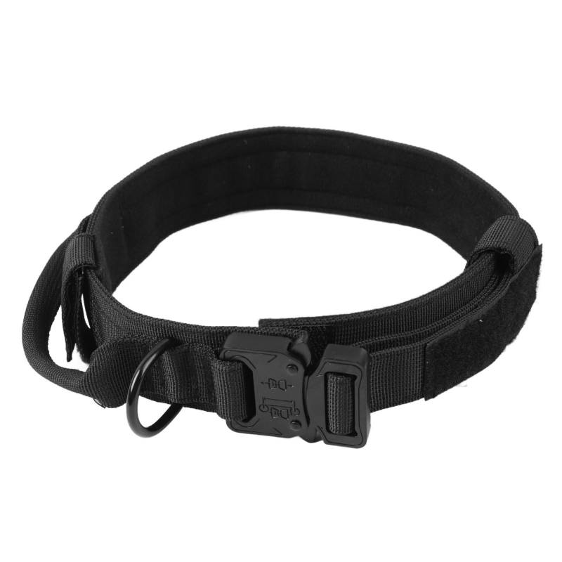 Hunde Trainingshalsband Professionelles Nylon-Gurtband Nackenschutz Verstellbares Haustierhalsband für Mittel L(for 6.5-9kg) schwarz von Joom DACH
