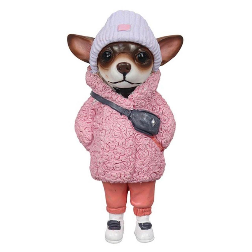 Hundestatuen, sonnenbeständig, beulenbeständig, schöne, langlebige Gartenschmuckstücke, stehende Skulpturen, Tischdekoration A von Joom DACH