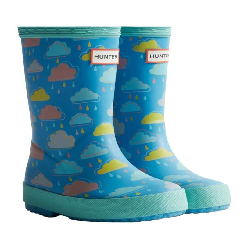 Hunter Kinder/Kinder Regenwolken Wellingtonstiefel 2 UK blau von Joom DACH