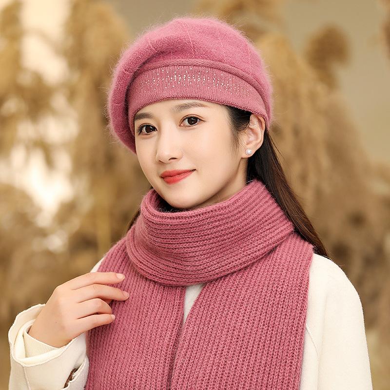 Hut Damen Herbst und Winter Warm Vielseitig Wollmütze Fleece Strickmütze Tide Radfahren Ohrenschützer Baskenmütze only hat von Joom DACH