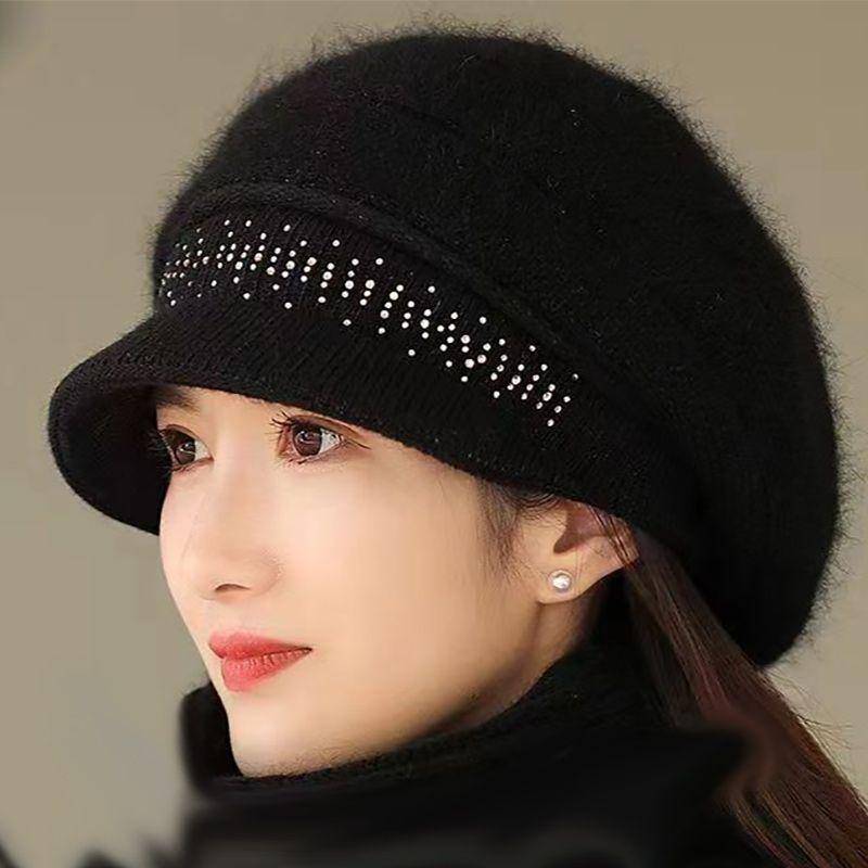 Hut Damen Winter Warm Vielseitige Baskenmütze Kälteschutz Ohrenschutz Strickmütze separate hat [hat only] von Joom DACH