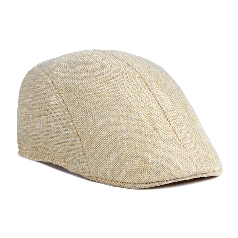 Hut Herren Newsboy Caps Baskenmütze Britischen Retro Sommer Atmungsaktive Gatsby Maler Hüte Vorwärts Hut Fahrer Ivy Hut Gorro Hombre Boina 56-58cm beige von Joom DACH
