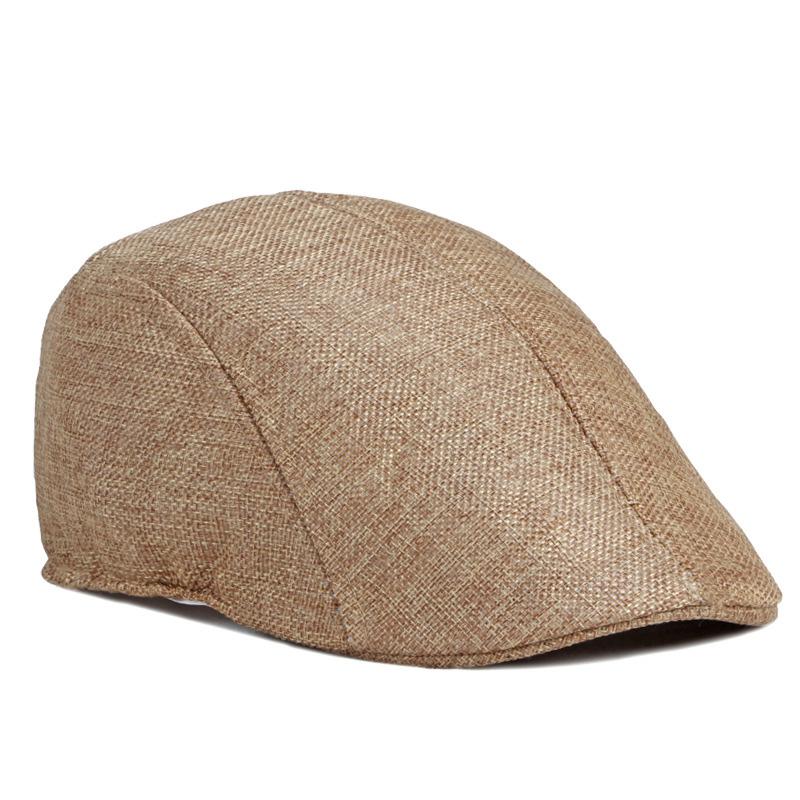 Hut Herren Newsboy Caps Baskenmütze Britischen Retro Sommer Atmungsaktive Gatsby Maler Hüte Vorwärts Hut Fahrer Ivy Hut Gorro Hombre Boina 56-58cm dunkle khaki von Joom DACH