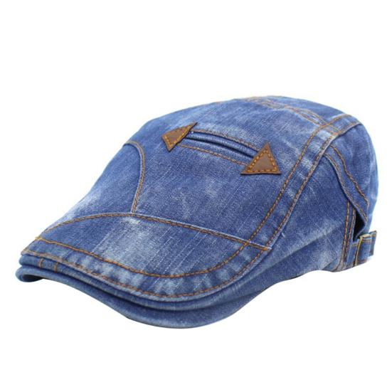 Hut Männer Vintage Frauen gewaschene Jeans Sport Outdoor Baskenmütze Visier Sonne flach neutral Hut blau von Joom DACH