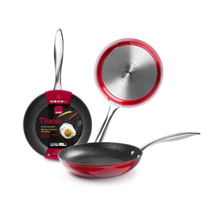 IBILI - Pfanne Red Rock, 20 cm, Aluminium, Quantanium Antihaftbeschichtung, Induktionsgeeignet von Joom DACH