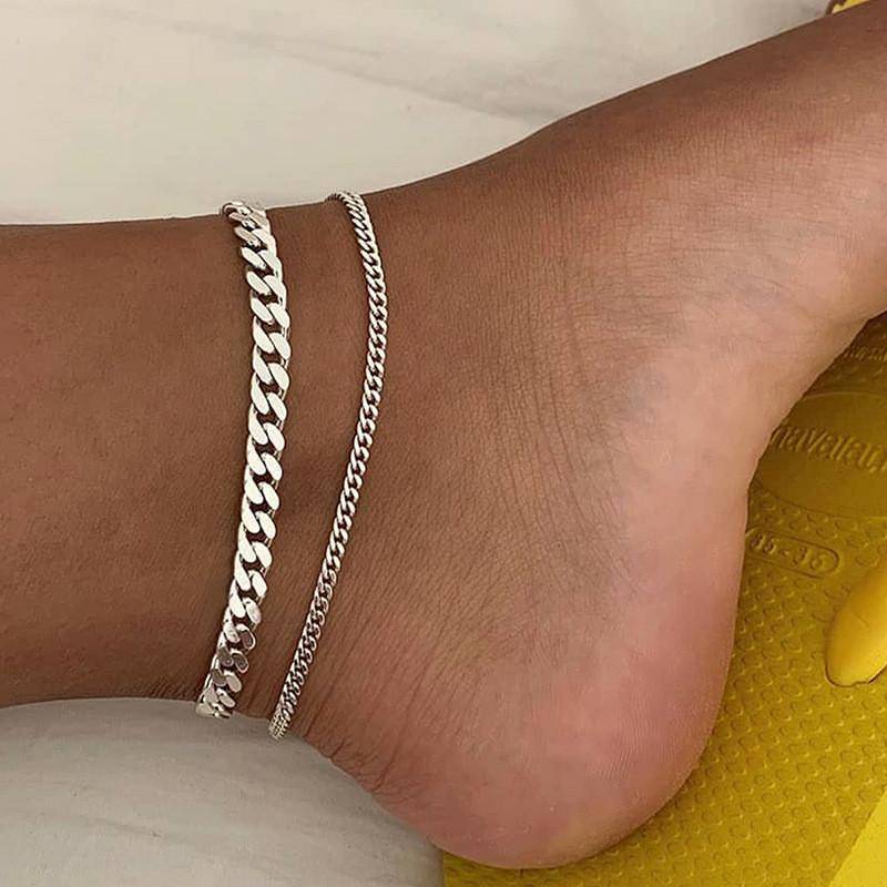 IF ME Fußkettchen-Set mit böhmischen Reisperlen und Seestern-Anhänger, modisches Strand-Muschel-Fußkettchen, mehrschichtiges Fußkettchen am Fuß, Schmuck von Joom DACH