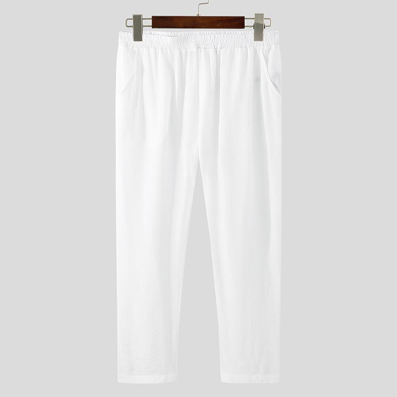 INCERUN Herren-Pyjama-Hose aus Netzstoff, durchsichtige Unterwäsche, lange Hose, Nachthose, Unterhose M weiß von Joom DACH