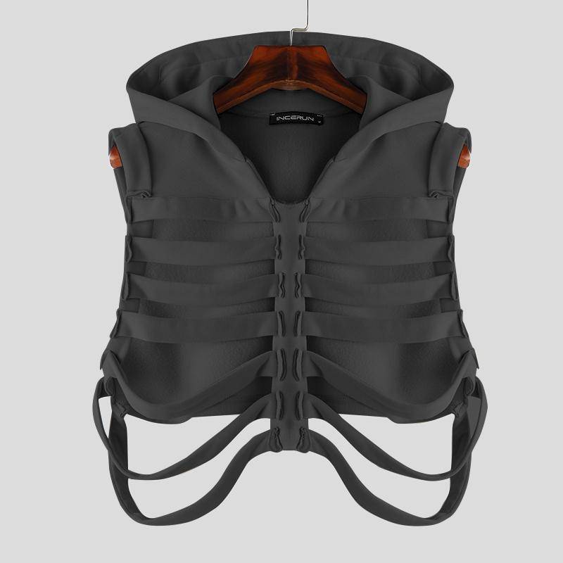 INCERUN Männer Cool Style Ärmellose Hollow Out Cosplay Pullover Westen L grau von Joom DACH