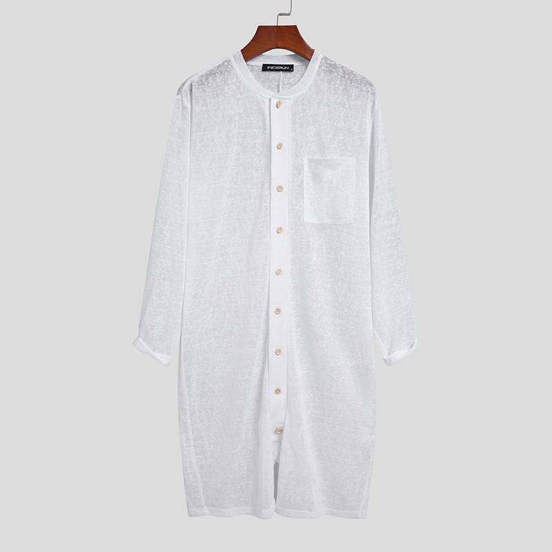 INCERUN Männer Langarm Mesh Sheer Thin Leotard Pyjamas Overall Homewear Kurze Strampler Unterwäsche 2XL von Joom DACH