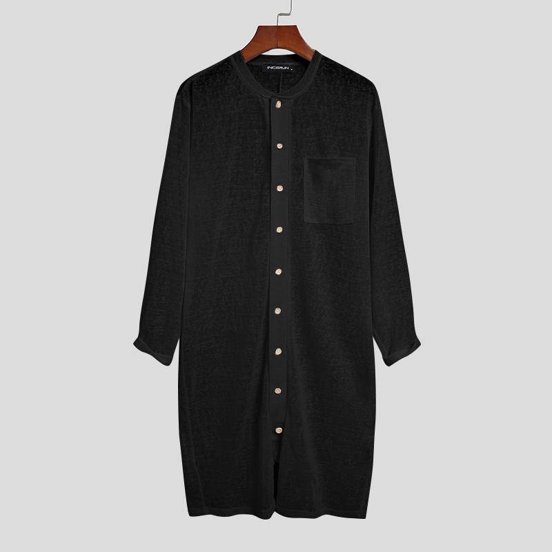 INCERUN Männer Langarm Mesh Sheer Thin Leotard Pyjamas Overall Homewear Kurze Strampler Unterwäsche L schwarz von Joom DACH